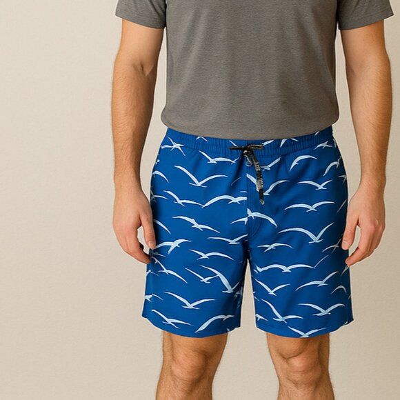 NEW Men's Size 32 Free Assembly Blue Swim Shorts Boardshorts Boardshort Board Sh - Picture 13 of 16